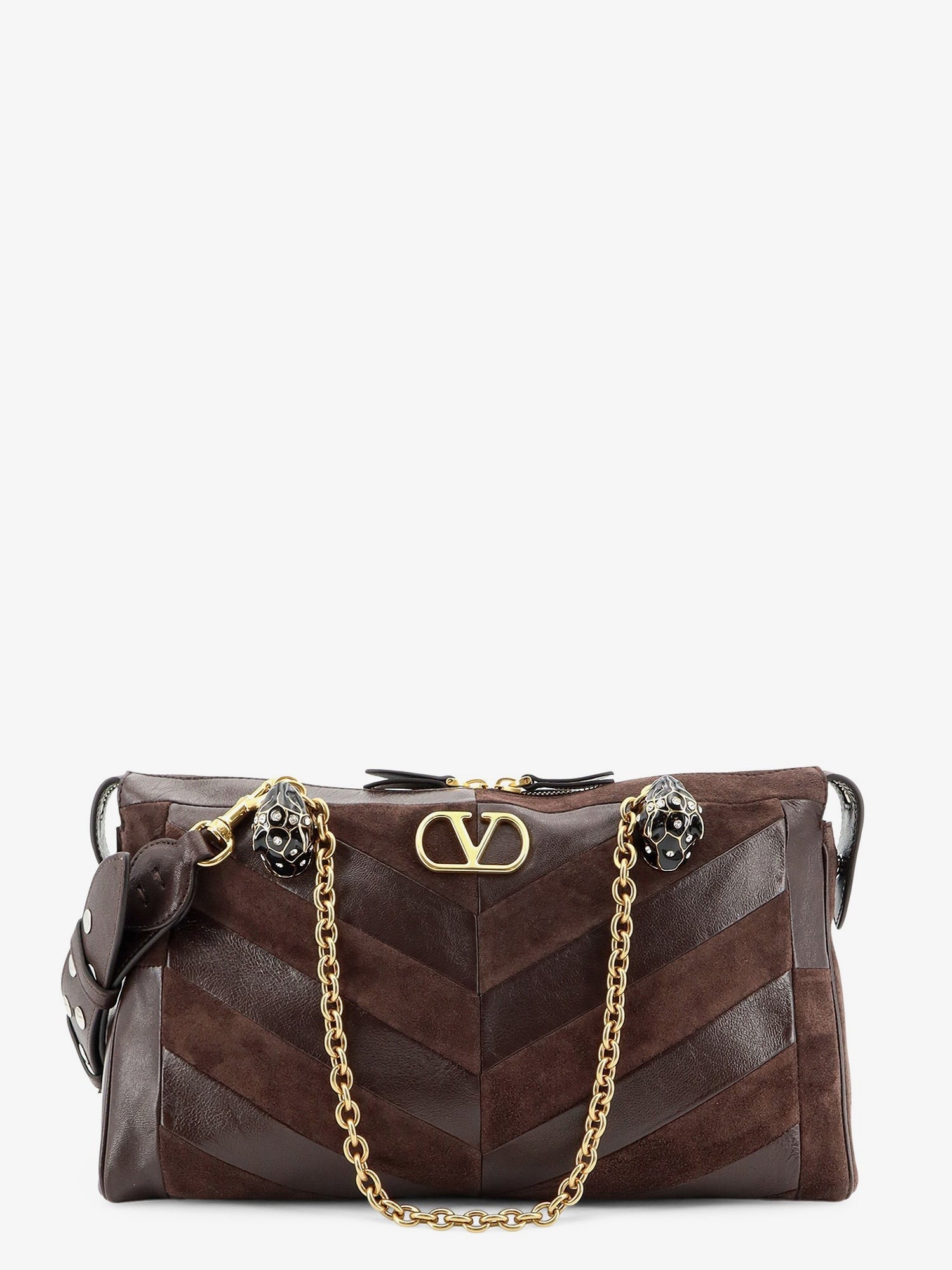 Panthea suede and leather shoulder bag