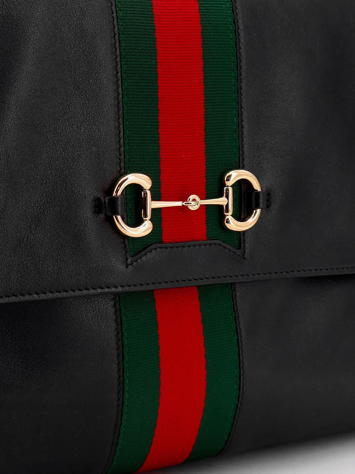 Gucci Paparazzo leather handbag with iconic metal Horsebit