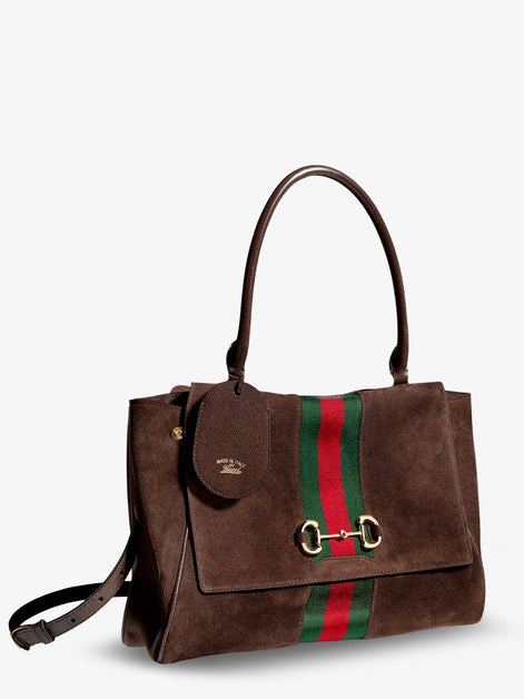 Paparazzo suede handbag with iconic Web Detail on the front