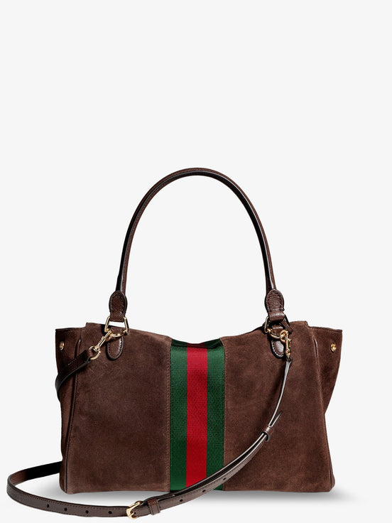 Paparazzo suede handbag with iconic Web Detail on the front