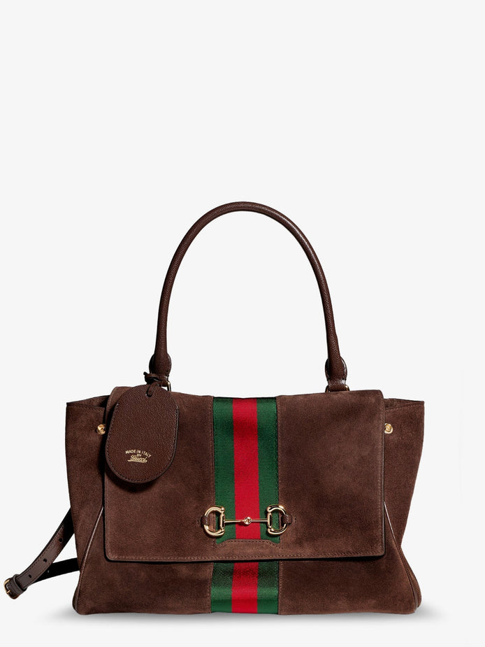Paparazzo suede handbag with iconic Web Detail on the front