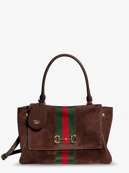 Paparazzo suede handbag with iconic Web Detail on the front