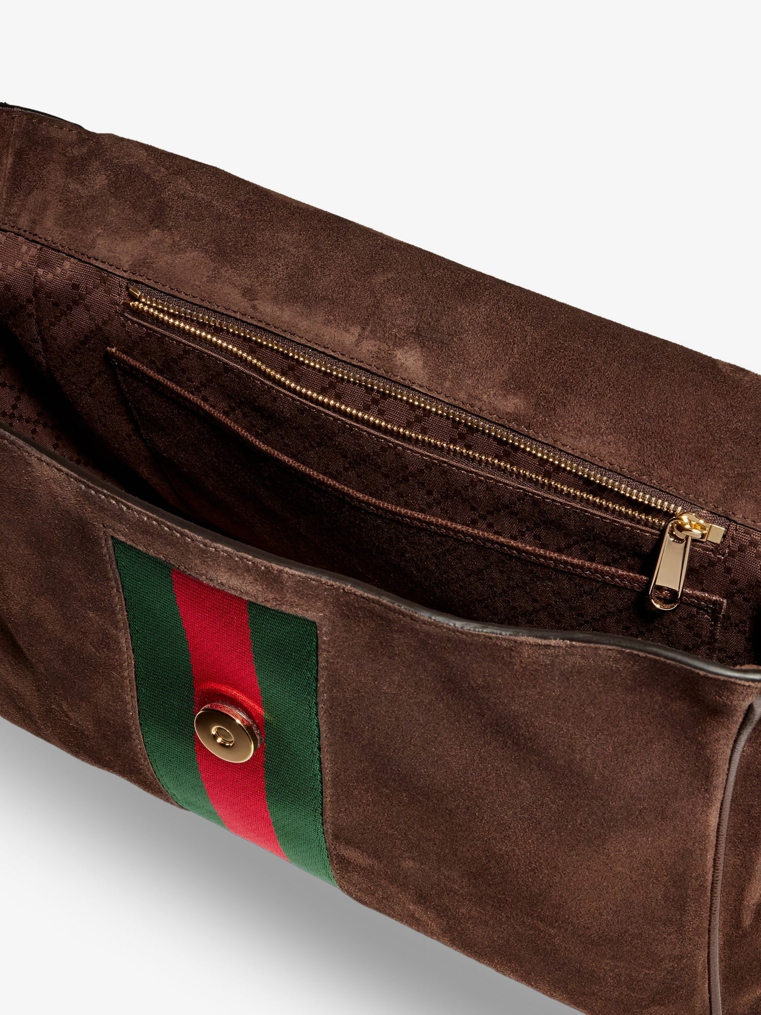 Paparazzo suede handbag with iconic Web Detail on the front