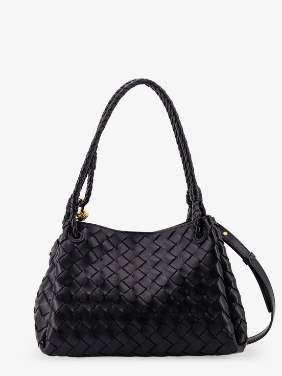 Parachute leather shoulder bag with Intrecciato motif and Knot detail