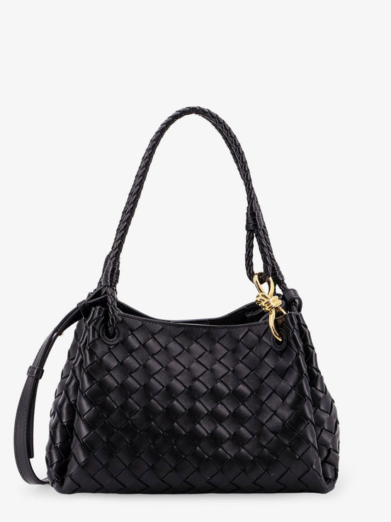 Parachute leather shoulder bag with Intrecciato motif and Knot detail