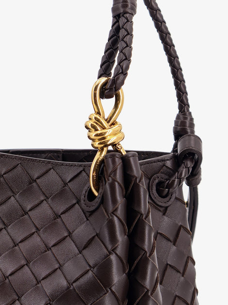 Bottega Veneta Parachute leather shoulder bag with Intrecciato pattern and Knot detail