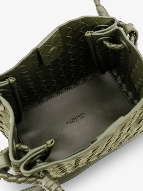 Parachute suede shoulder bag with Intrecciato motif