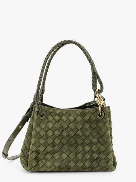 Parachute suede shoulder bag with Intrecciato motif