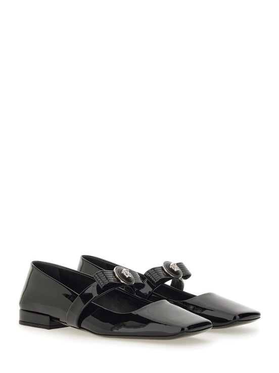 PATENT LEATHER BALLERINA "GIANNI RIBBON"