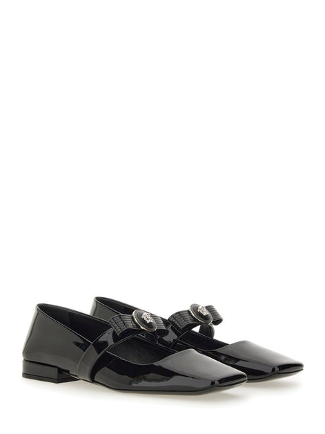 PATENT LEATHER BALLERINA "GIANNI RIBBON"