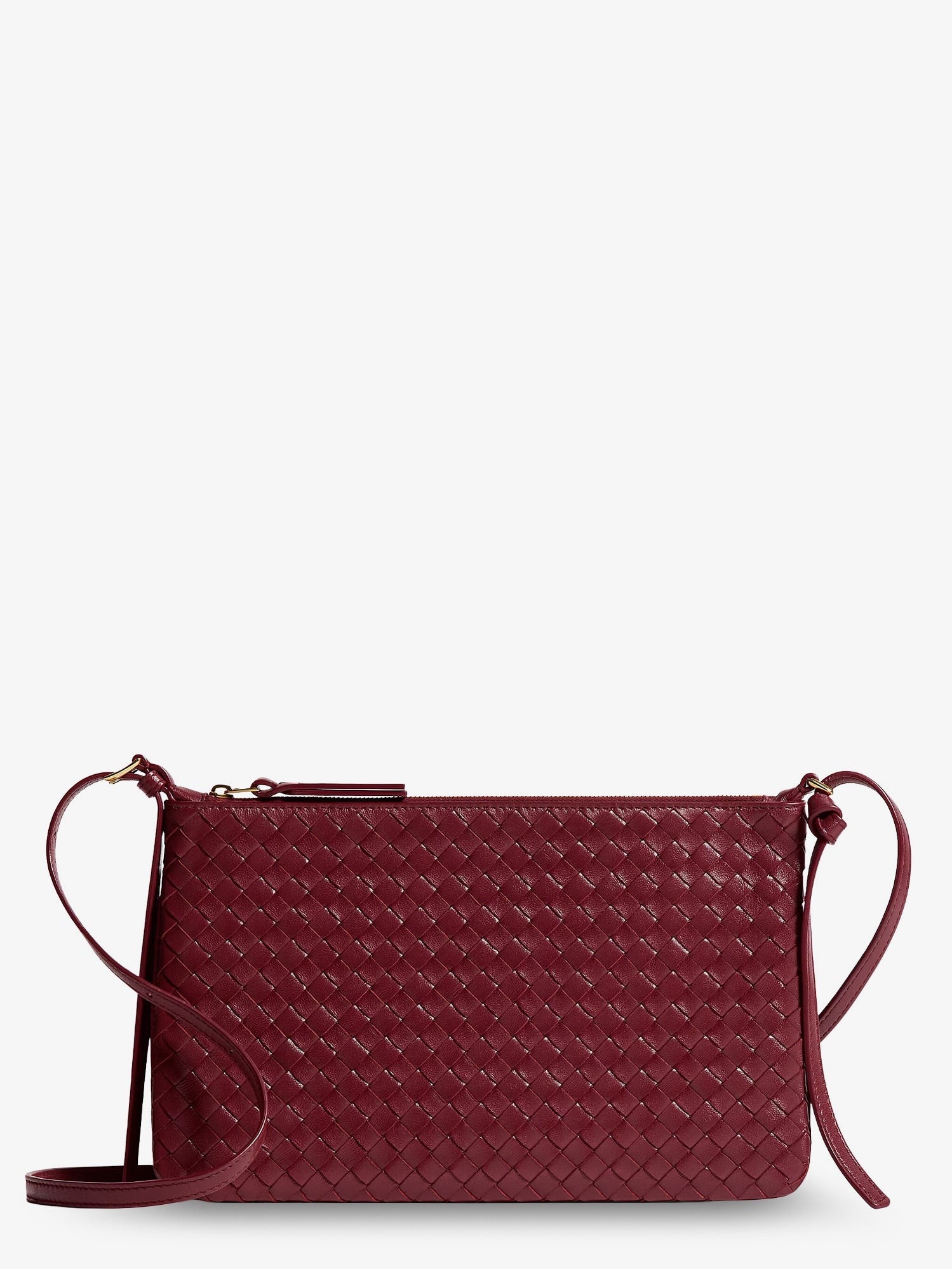 Piccolo Intrecciato Clutch with shoulder strap