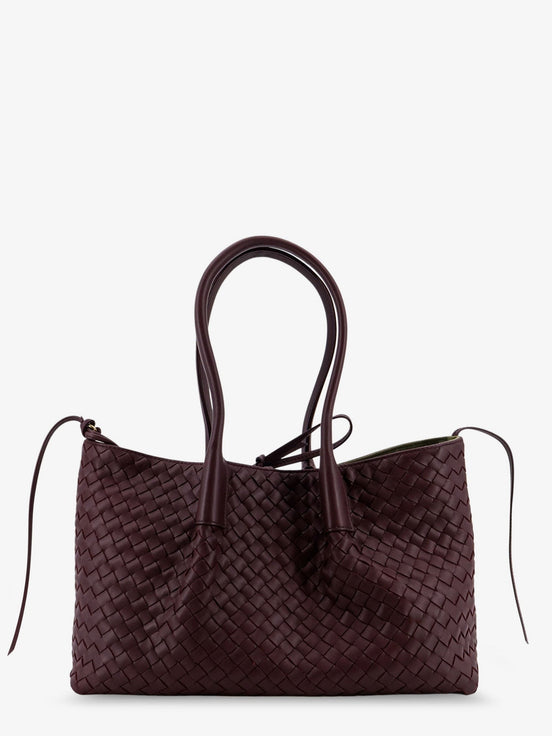 Pinacoteca leather handbag with Intrecciato motif