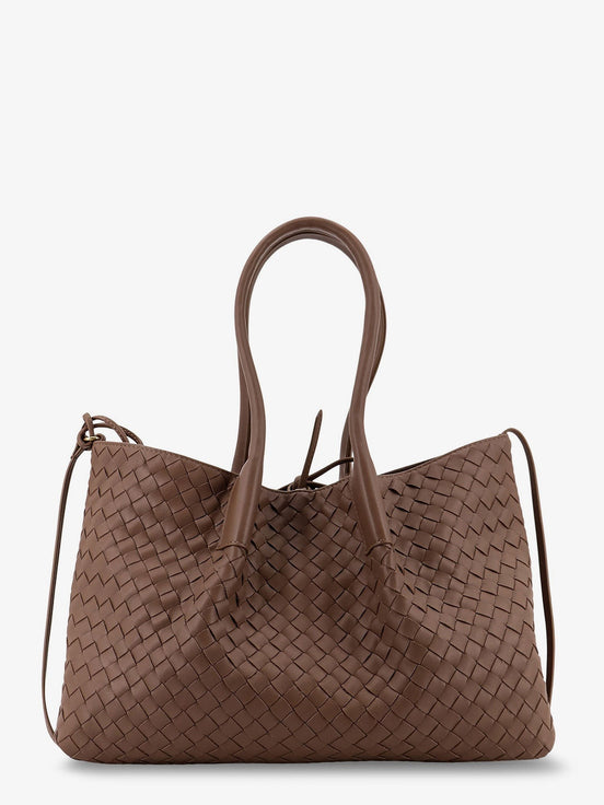 Pinacoteca leather handbag with Intrecciato motif