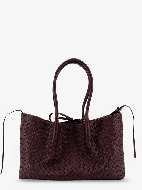Pinacoteca leather handbag with Intrecciato motif