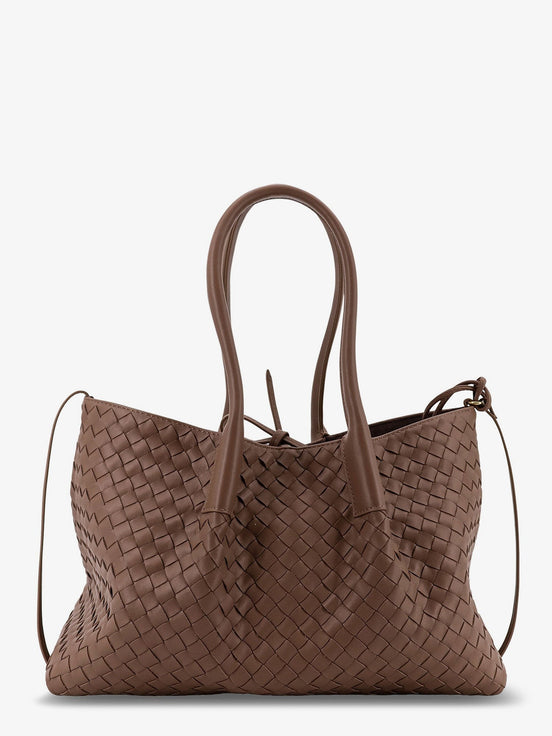 Pinacoteca leather handbag with Intrecciato motif