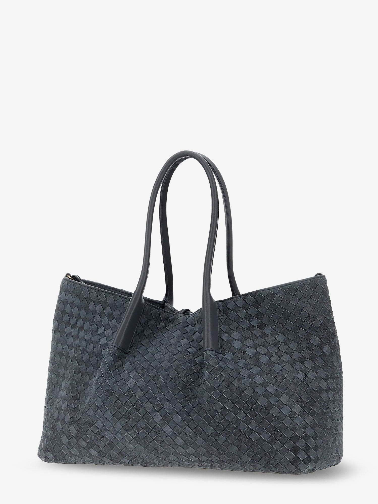 Pinacoteca suede handbag with Intrecciato motif