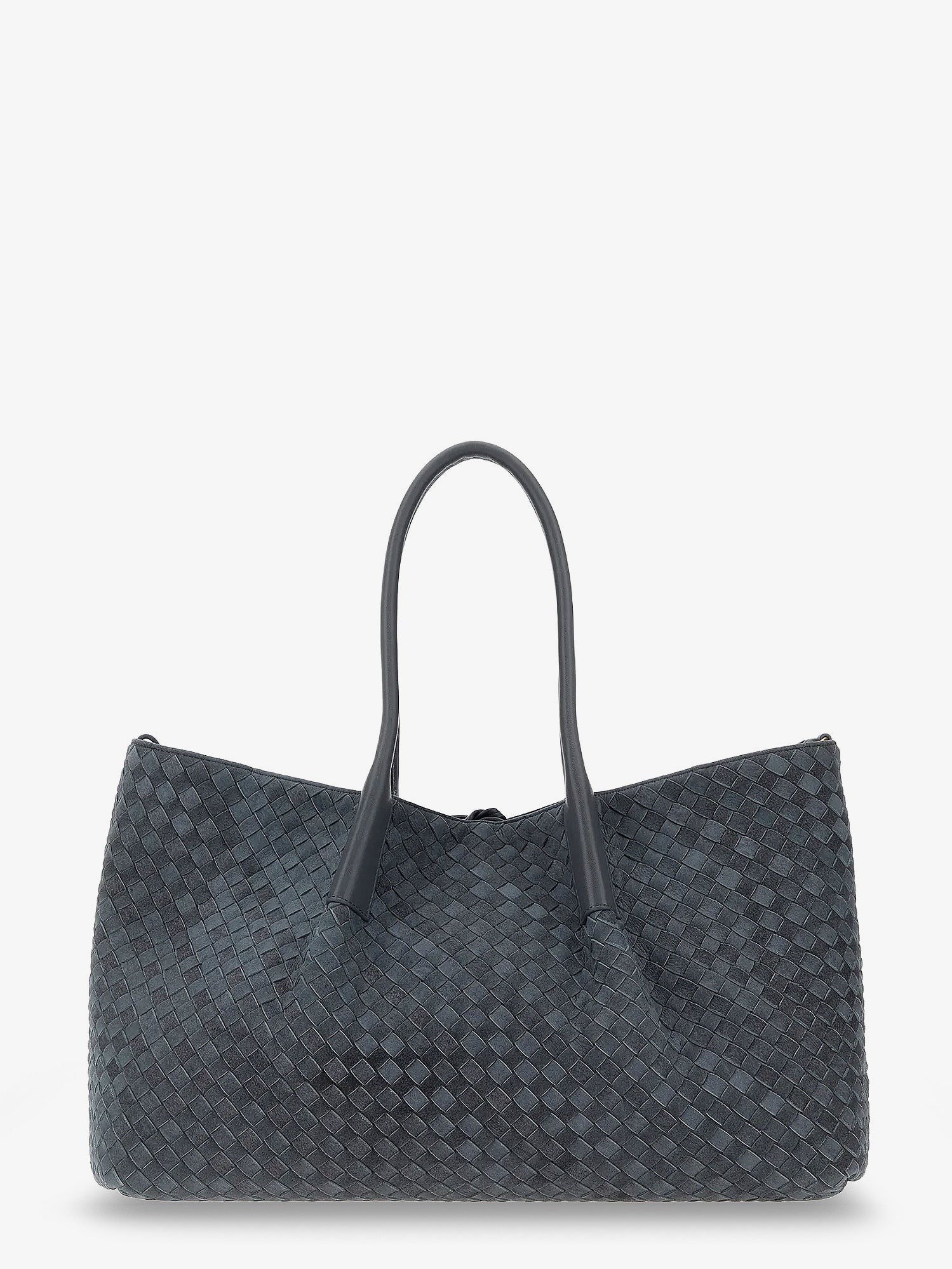 Pinacoteca suede handbag with Intrecciato motif