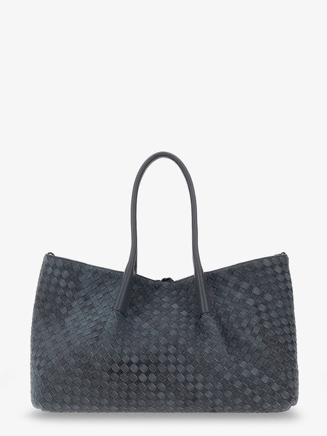 Pinacoteca suede handbag with Intrecciato motif
