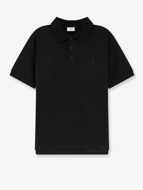 Piqué cotton polo shirt with Cassandre embroidery