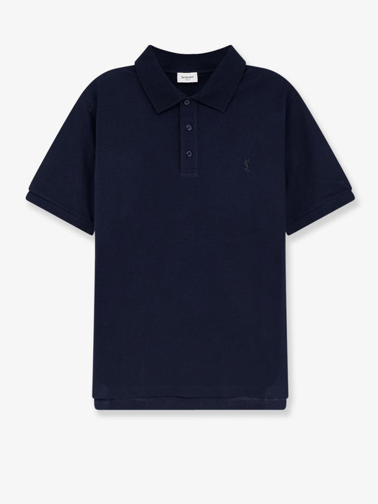 Piqué cotton polo shirt with Cassandre embroidery