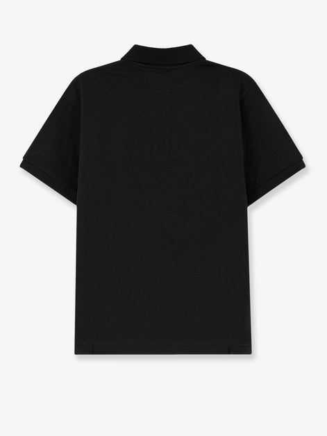 Saint Laurent Piqué cotton polo shirt with Cassandre embroidery