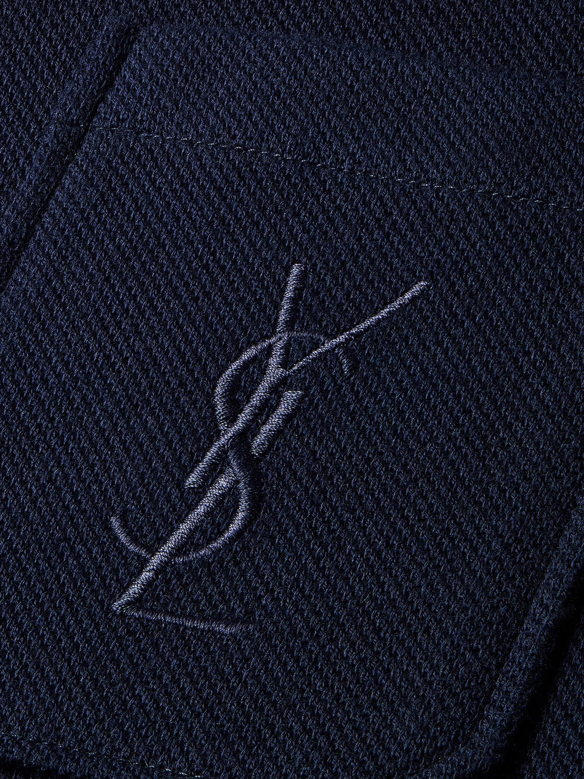 Saint Laurent Piqué cotton polo shirt