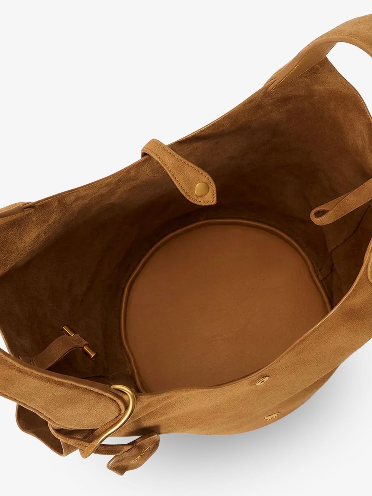 Play suede shoulder bag with contrasting logo