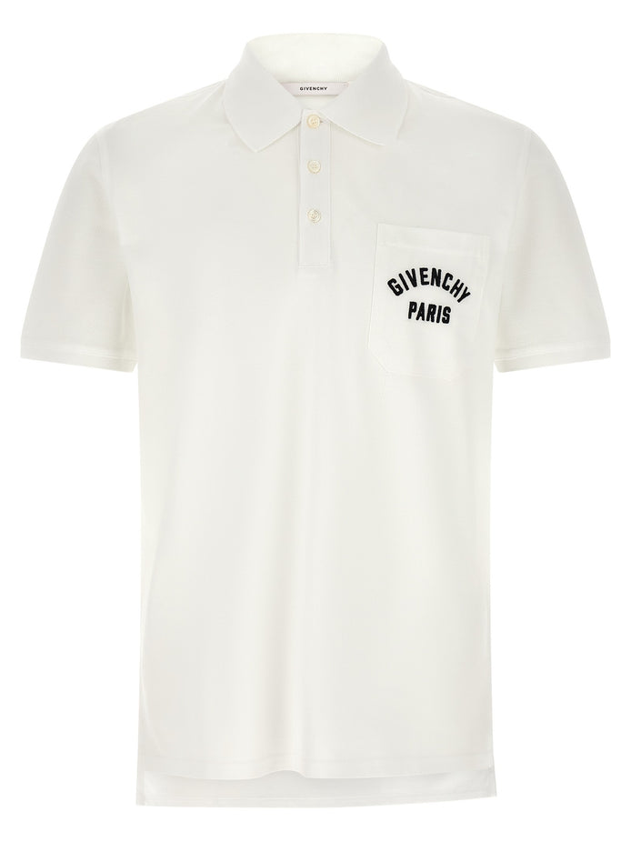 Pocket embroidery polo shirt