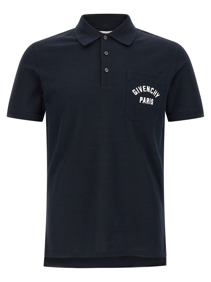 Pocket embroidery polo shirt