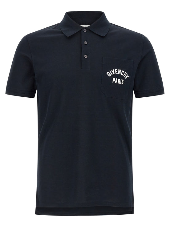 Pocket embroidery polo shirt