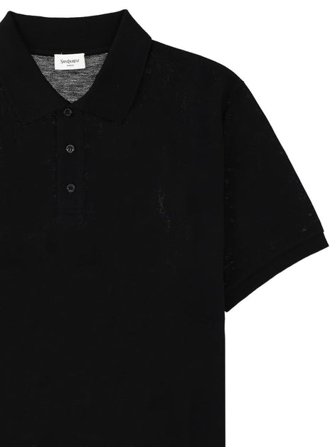 Saint Laurent Polo Cassandre In Cotone