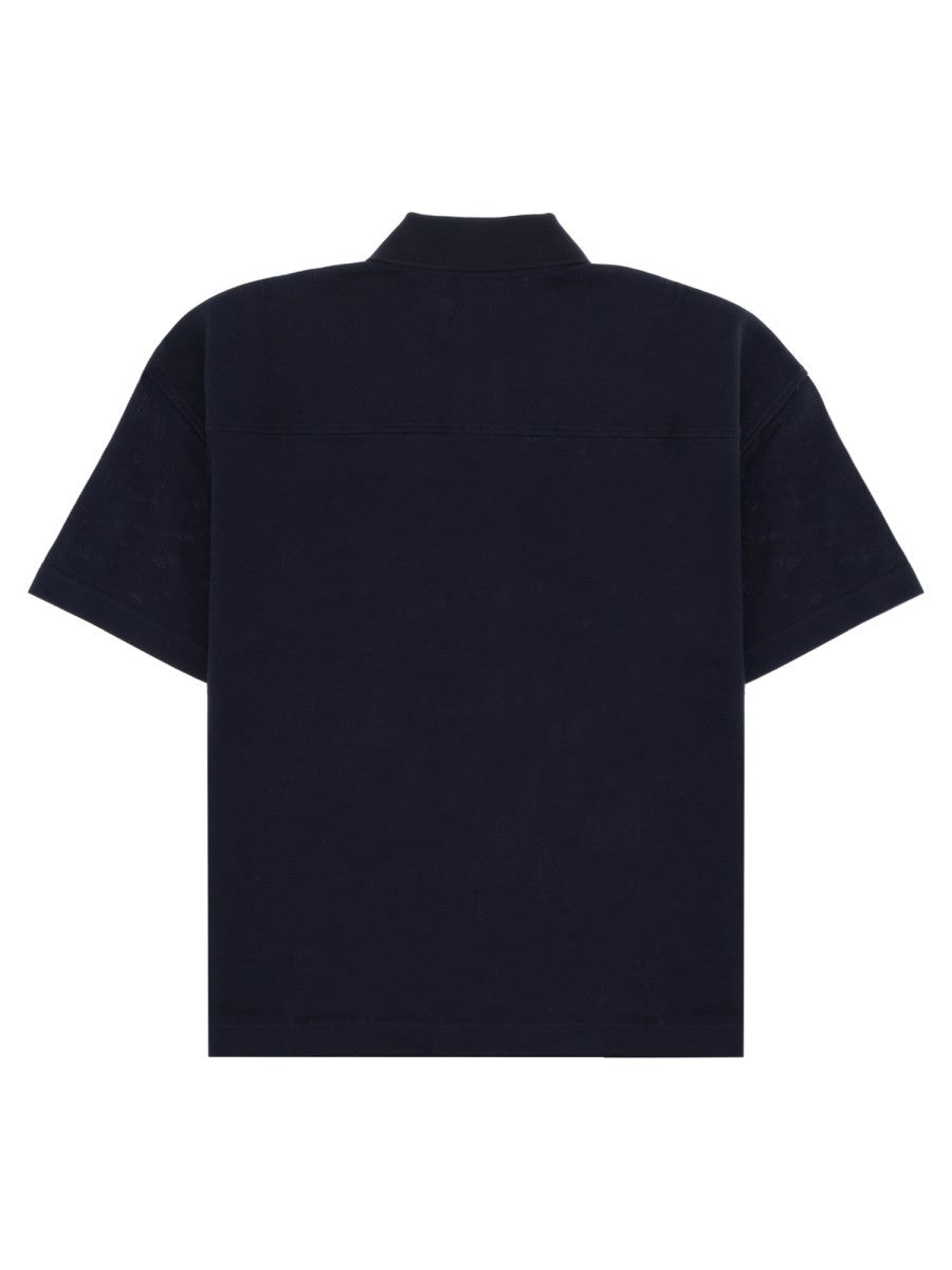 Saint Laurent Polo Cassandre In Piqué Di Cotone