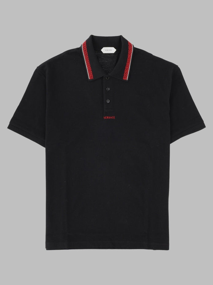 Polo Con Logo E Ricamo "Greca"
