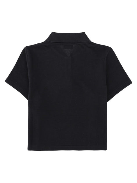 Saint Laurent Polo Corta Cassandre In Piqué Di Cotone