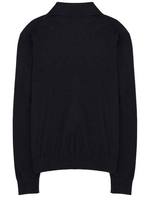 Saint Laurent POLO IN MAGLIA DI COTONE E SETA