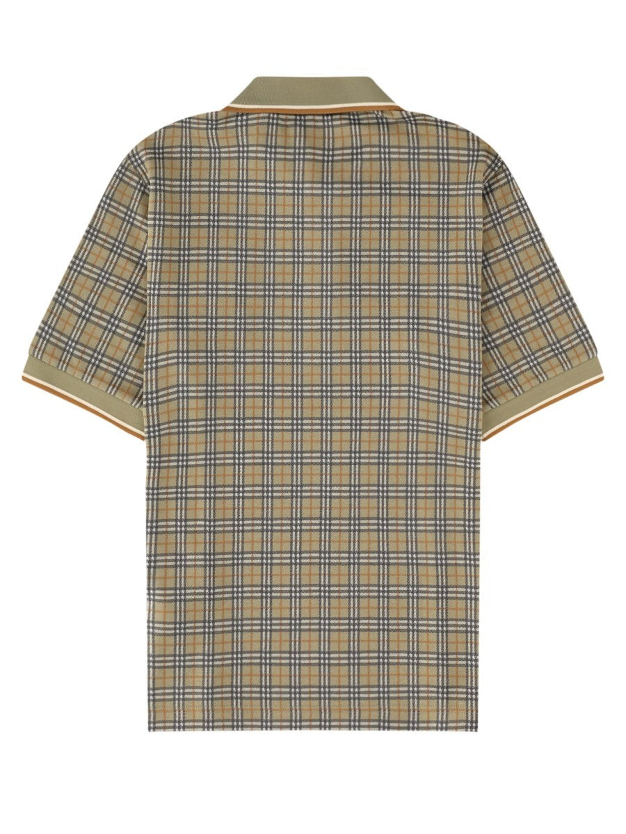 Burberry Polo in misto cotone Check