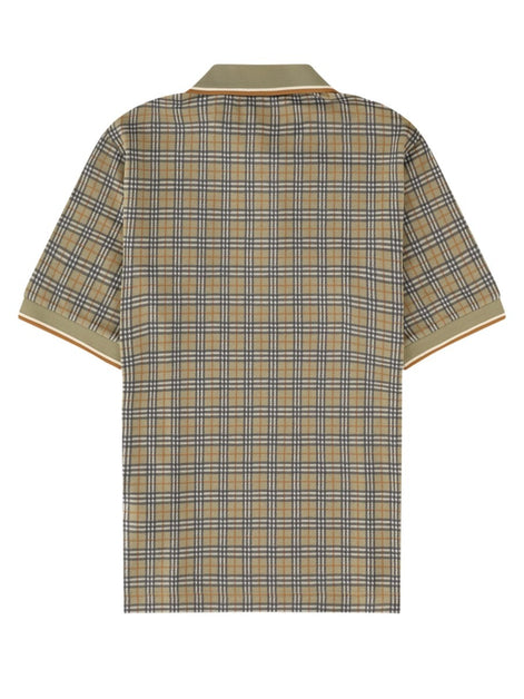 Burberry Polo in misto cotone Check