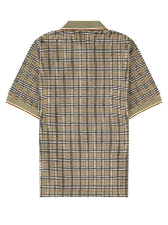Burberry Polo in misto cotone Check