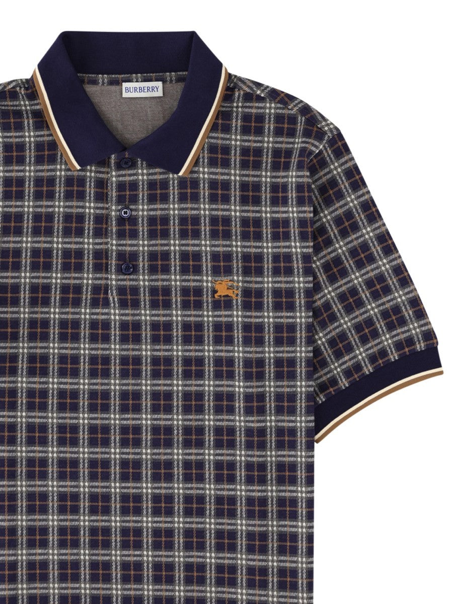 Burberry Polo in misto cotone Check
