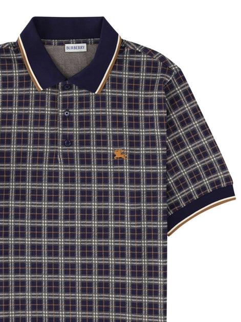 Burberry Polo in misto cotone Check