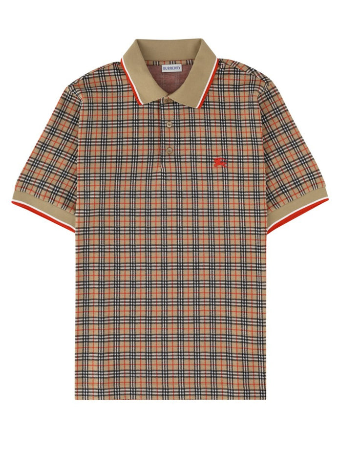 Polo in misto cotone Check