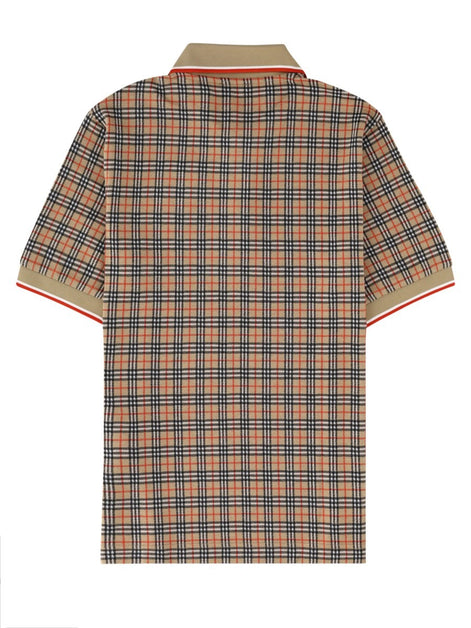 Burberry Polo in misto cotone Check