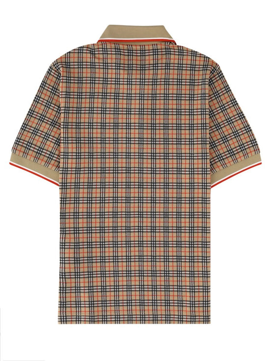 Burberry Polo in misto cotone Check