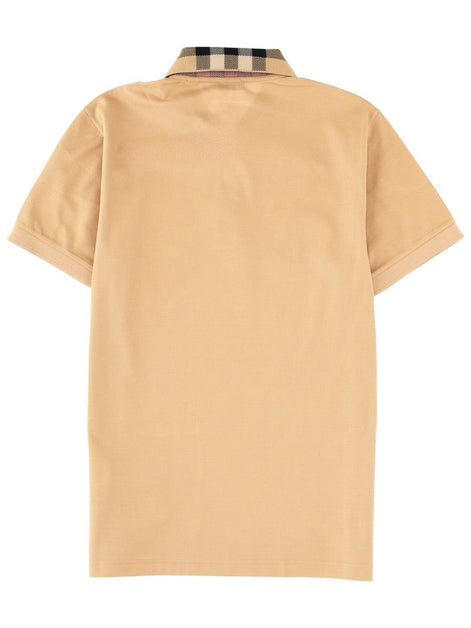 Burberry POLO SHIRT WITH "CHECK" COLLAR