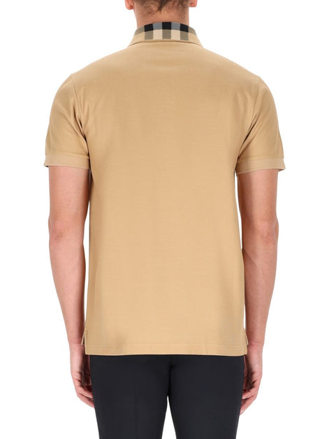 Burberry POLO SHIRT WITH "CHECK" COLLAR