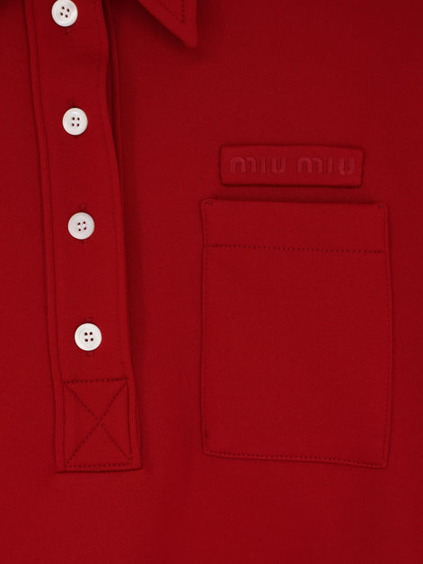 Miu Miu Polo Shirt with Lettering Logo patch