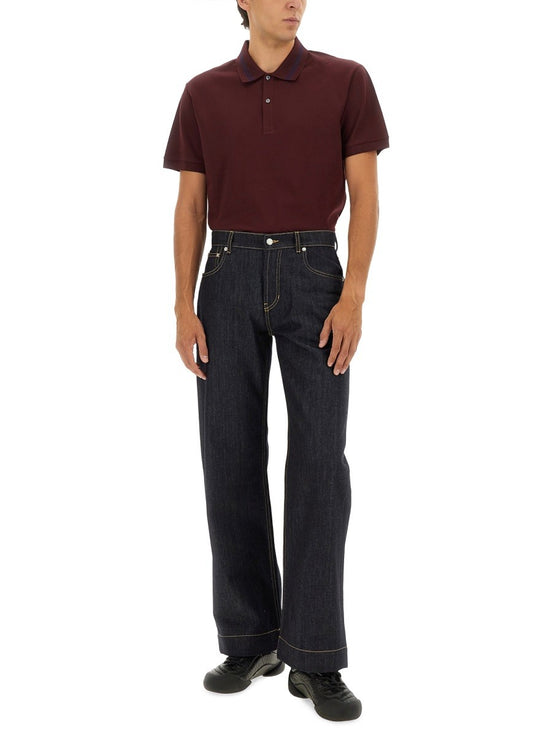 Alexander Mcqueen POLO SHIRT WITH LOGO ON THE COLLAR