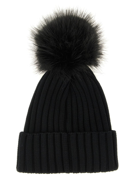 Pompon wool beanie