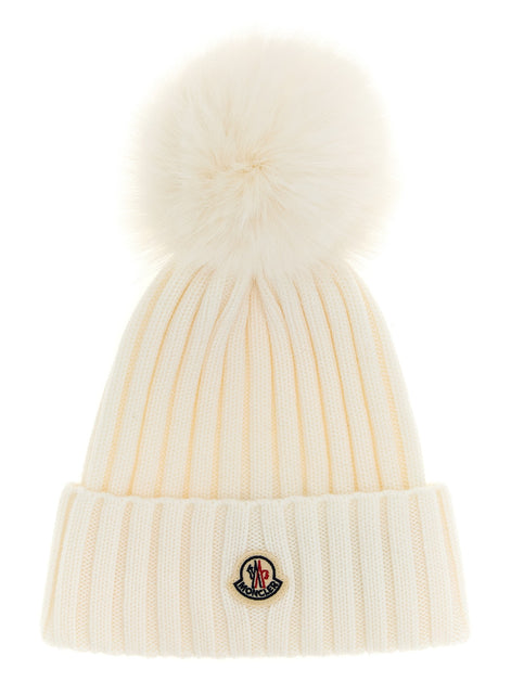 Pompon wool beanie