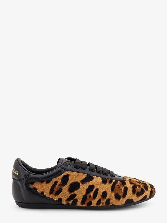 Ponyskin sneakers with metal DG logo